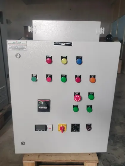 Control panel with meters and selector switches
