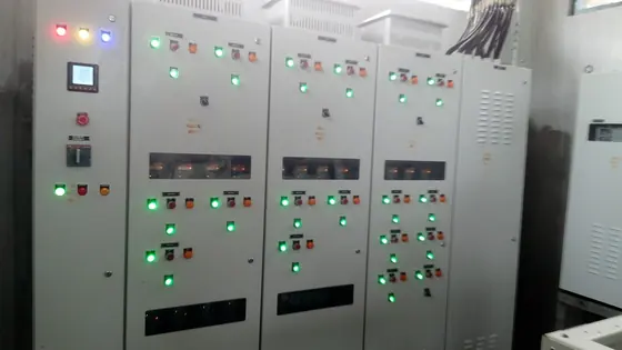 Four bay MCC panel with meters
