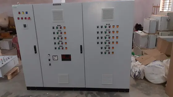 Two section MCC panel with ventilation fans
