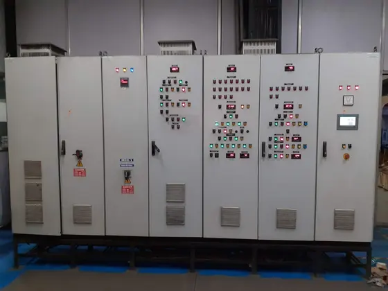 Seven section MCC line up on a base frame