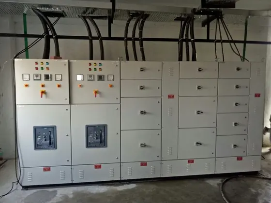 PCC panel installed with cable entries above