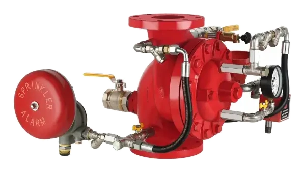 Deluge valve for fire sprinkler systems